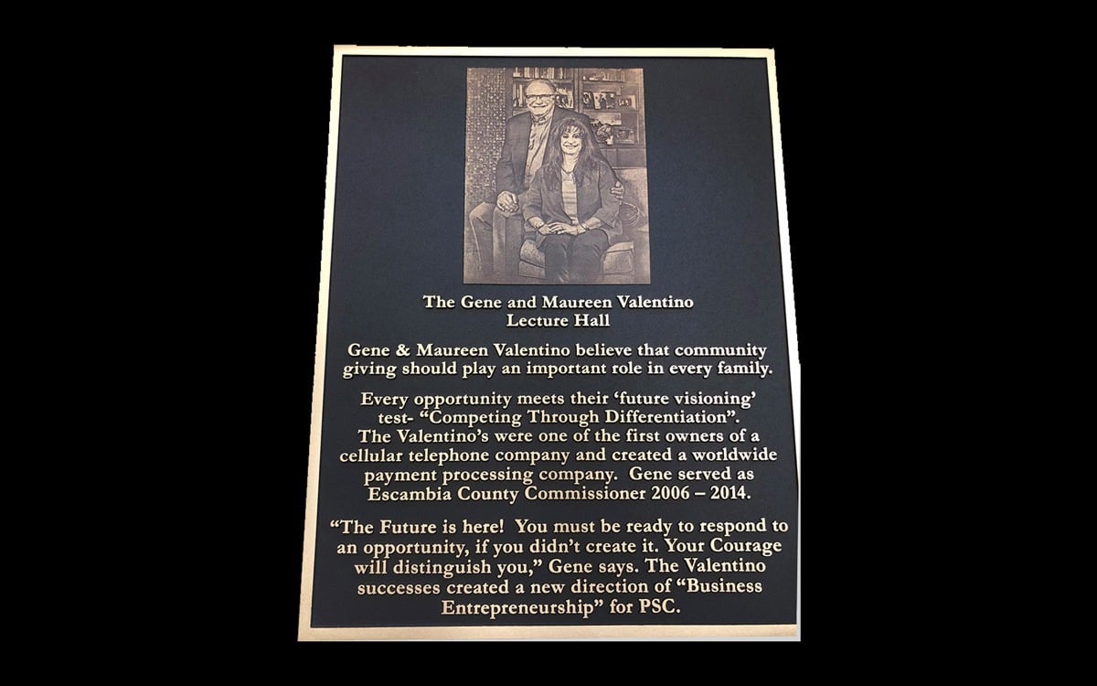 Pensacola State College School of Business Gene and Maureen Valentino