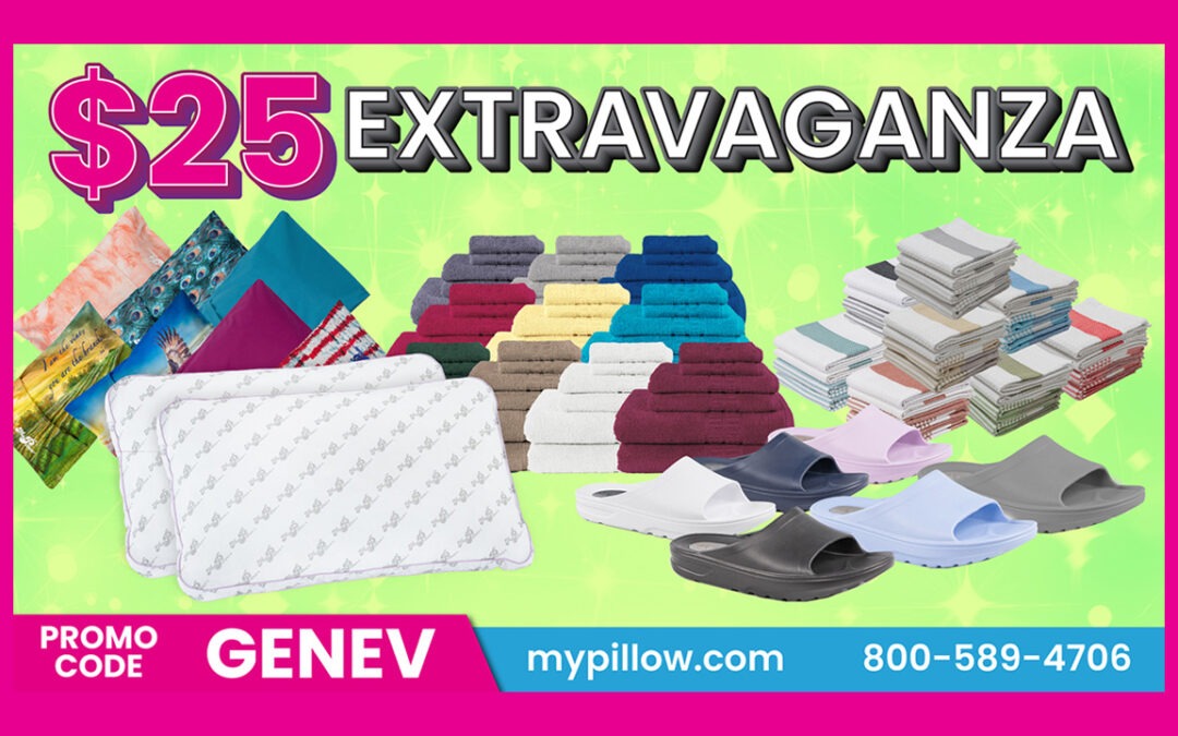 Free My Pillow coupon code GENEV for quality products starting at only 25 dollars pink