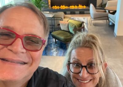 Gene and Maureen Valentino Proud owners in the lobby of their new hotel The Fairfield Marriott Conway SC
