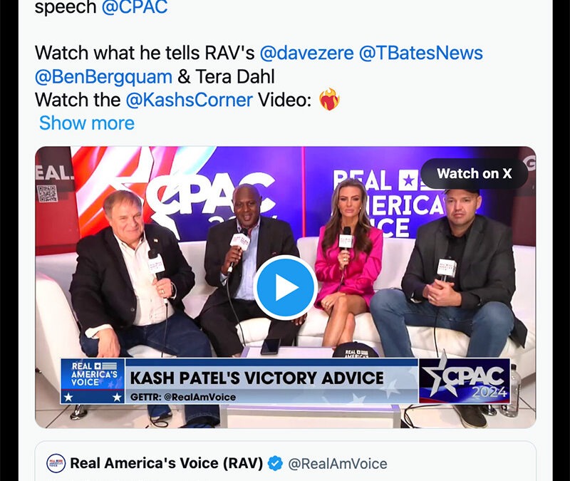 Gene Valentino on Real America’s Voice at 2024 Conservative Political Action Committee (CPAC)