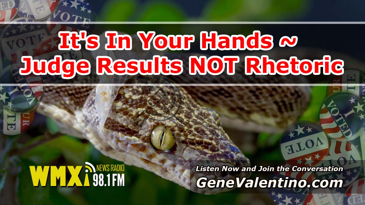 It’s In Your Hands ~ Judge Results NOT Rhetoric